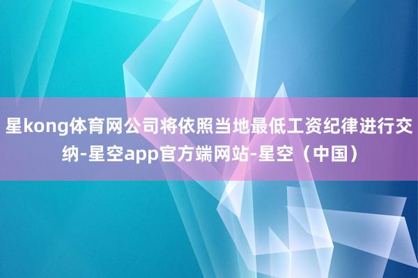 星kong体育网公司将依照当地最低工资纪律进行交纳-星空app官方端网站-星空（中国）