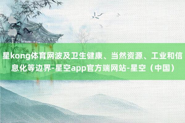 星kong体育网波及卫生健康、当然资源、工业和信息化等边界-星空app官方端网站-星空(中国)