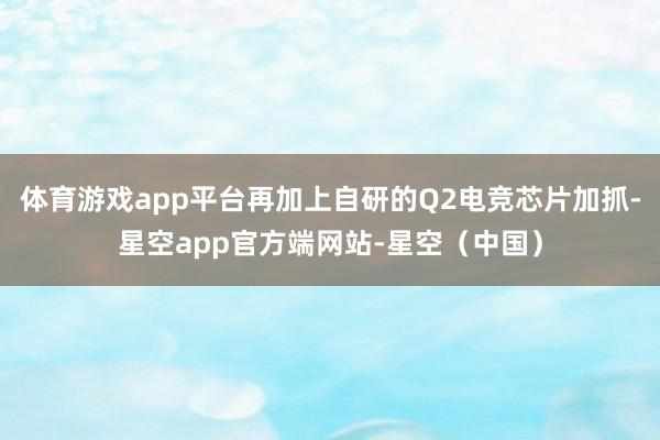 体育游戏app平台再加上自研的Q2电竞芯片加抓-星空app官方端网站-星空（中国）
