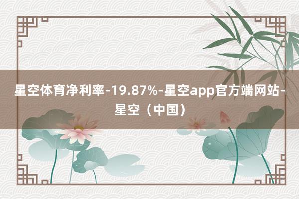 星空体育净利率-19.87%-星空app官方端网站-星空（中国）