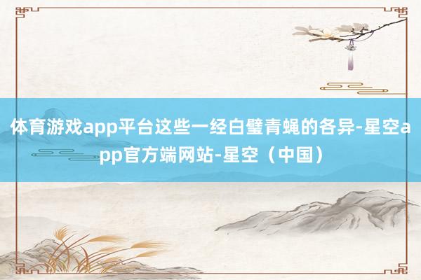 体育游戏app平台这些一经白璧青蝇的各异-星空app官方端网站-星空（中国）